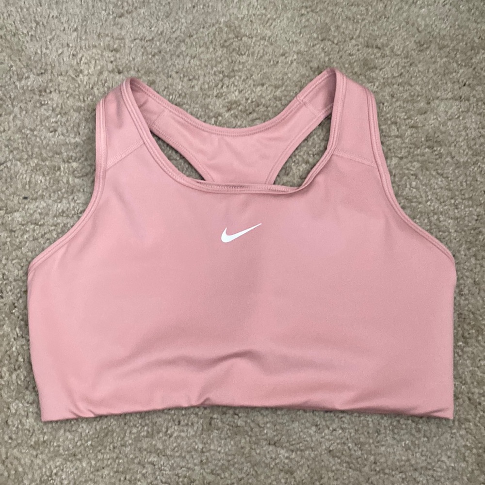 Nike heavy support rose colored sports bra